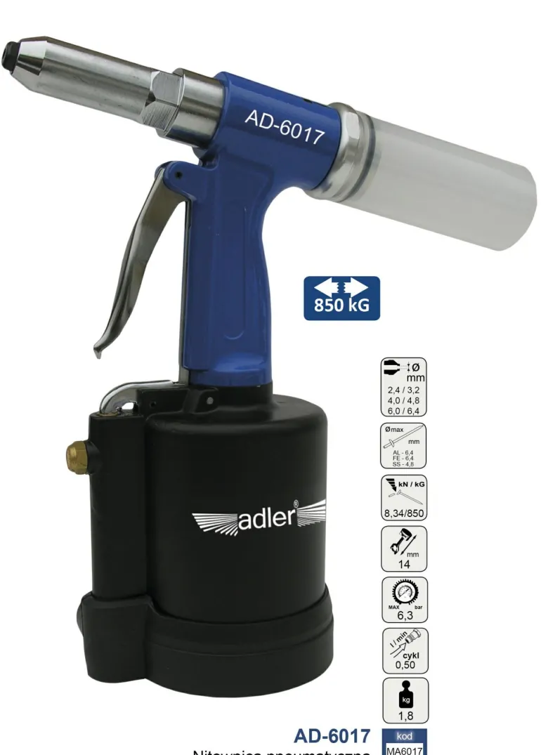 ADLER NITOWNICA PNEUMATYCZNA AD-6017