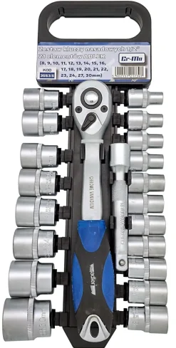 ADLER ZESTAW KLUCZY NASADOWYCH 1/2" 21 ELEMENTÓW