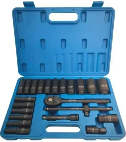 ADLER ZESTAW 1/2" GRZECHOTKA + NASADKI UDAROWE 23szt.