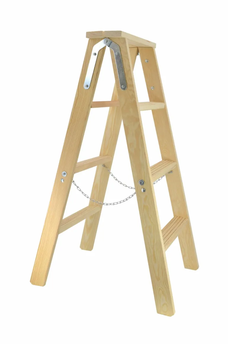 AW DRABINA TABORET DREWNIANY 2x3 STOPNI 150KG