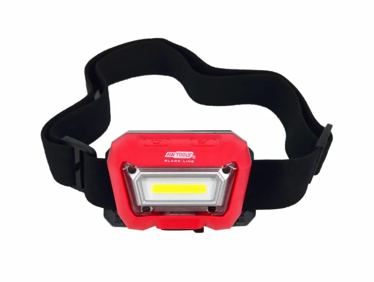 AWTOOLS BLACK LINE LATARKA CZOŁOWA FRONTE COB LED Z CZUJNIKIEM RUCHU