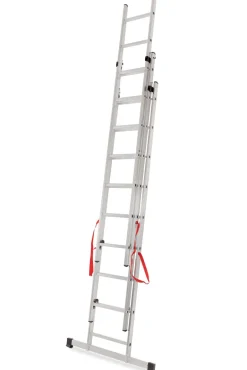 AWTOOLS DRABINA ALUMINIOWA BASIC 3x9 STOPNI 150KG