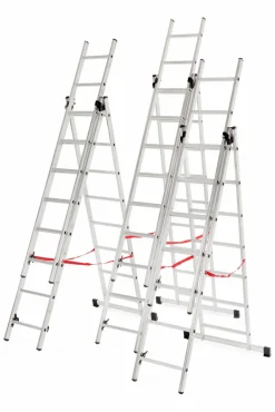 AWTOOLS DRABINA ALUMINIOWA BASIC 3x6 STOPNI 150KG