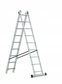 AWTOOLS DRABINA ALUMINIOWA 2x9 STOPNI 150KG