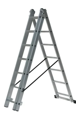 AWTOOLS DRABINA ALUMINIOWA 3x11 STOPNI 150KG ADAPATACJA NA SCHODY