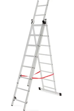 AWTOOLS DRABINA ALUMINIOWA BASIC 3x8 STOPNI 150KG