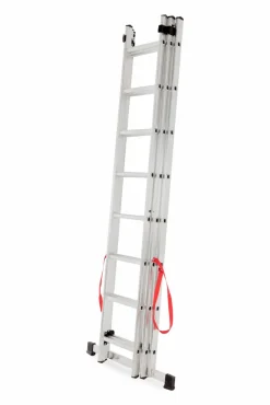 AWTOOLS DRABINA ALUMINIOWA BASIC 3x8 STOPNI 150KG