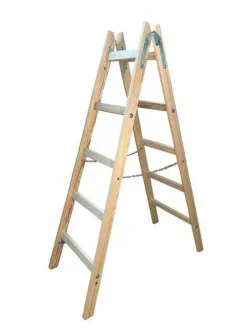 AWTOOLS DRABINA DREWNIANA 2x 5 STOPNI 150KG
