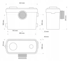 AWTOOLS POMPA SANITARNA Z NOŻAMI TNĄCYMI 600W