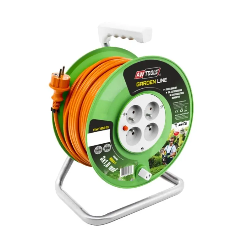 AWTOOLS PRZEDŁUŻACZ BĘBNOWY GARDEN LINE 20m 3x1mm 10A / 2300W