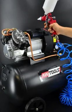 AWTOOLS SPRĘŻARKA OLEJOWA ZVA-50L V WYDAJNOŚĆ 370/min. ZBIORNIK 50l