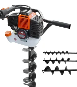 AWTOOLS ŚWIDER / WIERTNICA SPALINOWA DO GLEBY 2,95KM 2-SUWOWA +3 WIERTŁA (100,150,200mm) GD520