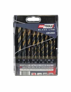 AWTOOLS WIERTŁO METAL HSS M2 KPL.19szt. /1,0-10,0mm/ PREMIUM