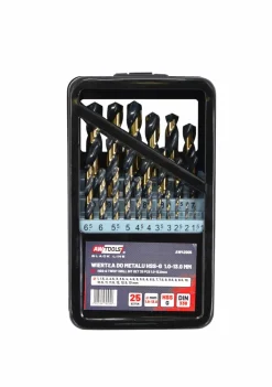AWTOOLS WIERTŁO METAL HSS M2 KPL. 25szt. /1,0-13,0mm/ PREMIUM