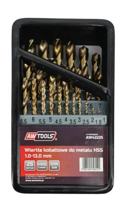 AWTOOLS WIERTŁO METAL KOBALT KPL.25szt