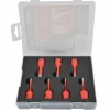 AWTOOLS ZESTAW KORON DO GRESU kpl.7szt. (2x6mm, 8, 10,12,14mm) W KUFRZE DO PRACY NA SUCHO Z WOSKIEM
