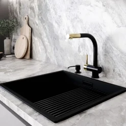 BATERIA KUCHENNA GLOBALO LOBIO BLACK/LIGHT GOLD RING 1.1