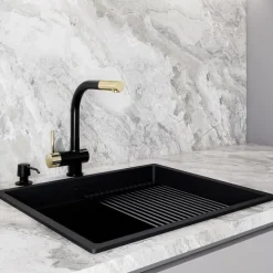 BATERIA KUCHENNA GLOBALO LOBIO BLACK/LIGHT GOLD RING 1.1