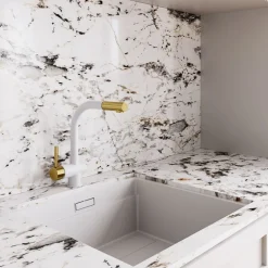 BATERIA KUCHENNA GLOBALO LOBIO WHITE/LIGHT GOLD MAT  RING 1.1