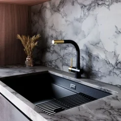 BATERIA KUCHENNA GLOBALO LOBIO BLACK/LIGHT GOLD MAT  RING 1.1