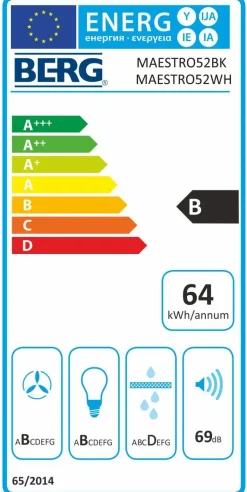 BERG MAESTRO 52 BLACK CZARNY + KOMPLET FILTRÓW WĘGLOWYCH GRATIS !