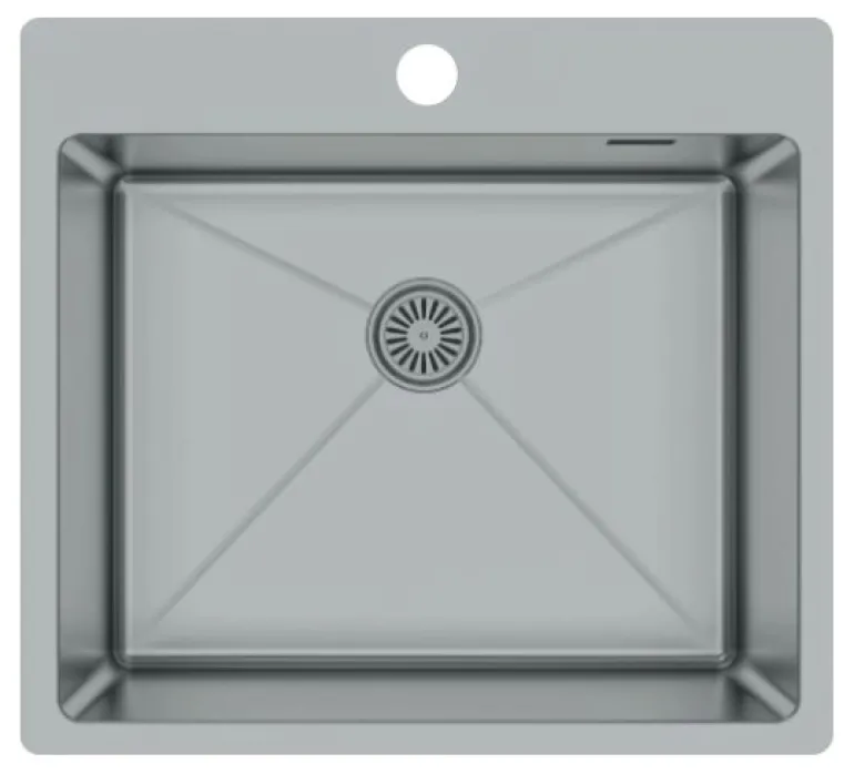 BERG ZLEW ACERO XL 1.0 BOC STAL SZCZOTKOWANA 550x515x200 1,2MM