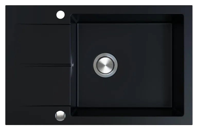 BERG ZLEW LINDA BRQL19104 1,0 OC 686x427 CZARNY BAZALT, CZARNY OSPRZĘT