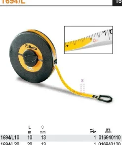 BETA TAŚMA MIERNICZA Z WŁÓKNA SZKLANEGO POKRYTEGO PCW, KLASA III 20m 1694L/20