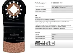 BOSCH BRZESZCZOT DO CIĘCIA WGŁĘBNEGO HM-RIFF AIZ 32 RT 32 mm