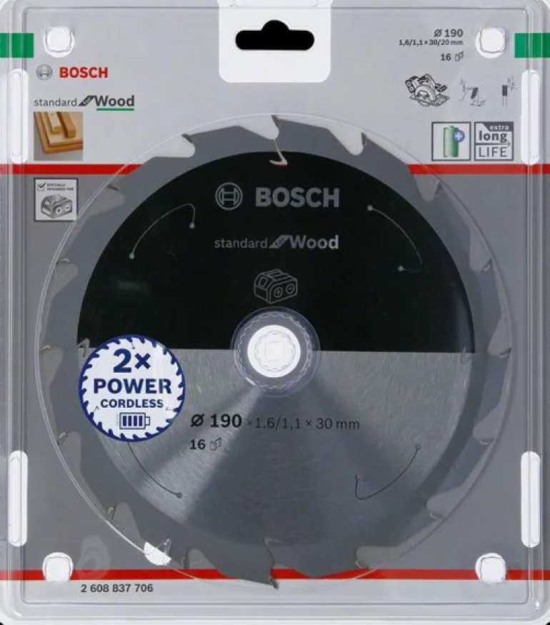 BOSCH PIŁA STANDARD WOOD ACCU 190x30x16z
