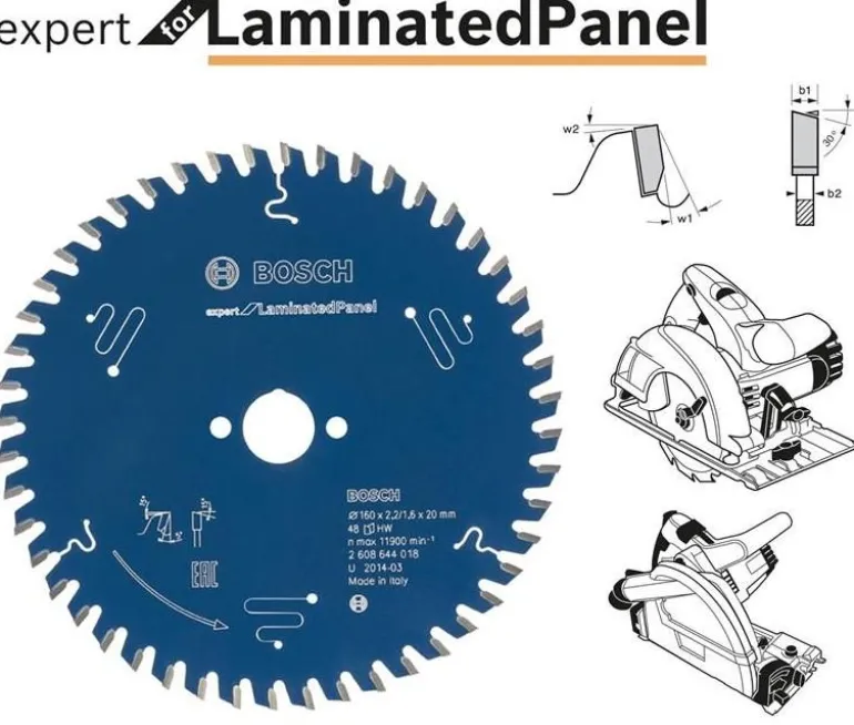 BOSCH PIŁA TARCZOWA LAMINATED PANEL EXPERT 160x20mm 48-ZĘBÓW