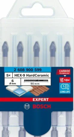 BOSCH WIERTŁO HEX-9 HARD CERAMIC ZESTAW 5szt. (5x6mm) EXPERT