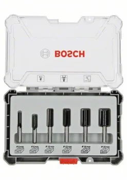 BOSCH ZESTAW FREZÓW PROSTYCH 6szt. UCHWYT 6mm