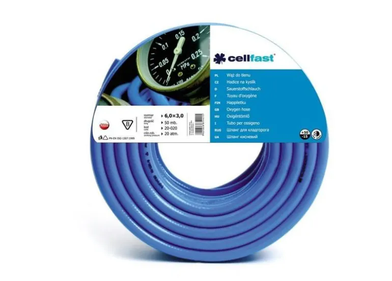 CELLFAST WĄŻ DO TLENU 6,0x3,0 80mb PL