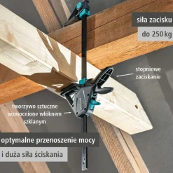 Ścisk jednoręczny Wolfcraft PRO MAX 700 mm