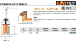 CMT FREZ PROSTY HM D=19 I=50,8 S=12 Z GÓRNYM ŁOŻYSKIEM
