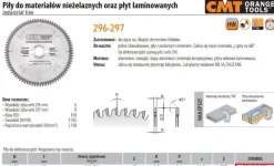 CMT PIŁA DO CIĘCIA MATERIAŁÓW NIEŻELAZNYCH,PCV ORAZ PŁYT LAMINOWANYCH HW D=160 F=20 Z=40 K=2,2/1,6