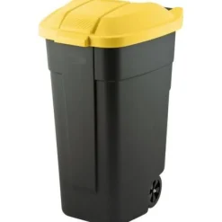 CURVER KOSZ NA ODPADY CZARNY 110L /POKRYWA ŻÓŁTA