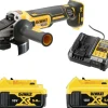 DEWALT SZLIFIERKA KĄTOWA 18V 125mm 2x5,0Ah XR LI-ION BEZSZCZOTKOWA DCG405P2