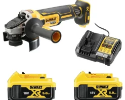DEWALT SZLIFIERKA KĄTOWA 18V 125mm 2x5,0Ah XR LI-ION BEZSZCZOTKOWA DCG405P2