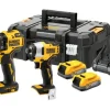 DEWALT ZESTAW COMBO 18V WKRĘTARKA UDAROWA DCD709 + ZAKRĘTARKA DCF809 2x1,7Ah POWERSTACK DCK2062E2T