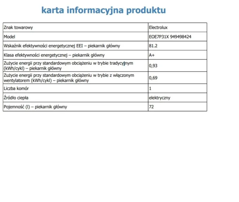 ELECTROLUX EOE7P31X SENSECOOK