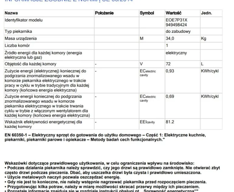 ELECTROLUX EOE7P31X SENSECOOK