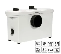 FALA POMPA WC 600W Z ROZDRABNIACZEM