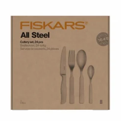 FISKARS ZESTAW SZTUĆCÓW 24szt. ALL STEEL