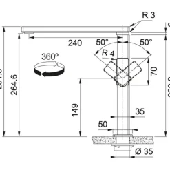 FRANKE CENTINOX SWIVEL 115.0547.854 STAL SZLACHETNA