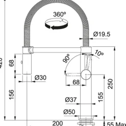 FRANKE PESCARA L SEMI-PRO STAL SZLACHETNA 115.0472.960