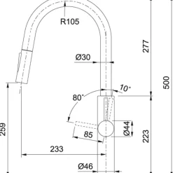 FRANKE PESCARA L SLIDE-IN CHROM 115.0538.940