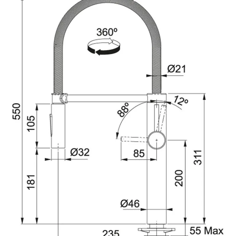 FRANKE PESCARA XL SEMI-PRO CHROM 115.0393.974