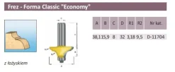 FREZ KSZTAŁTOWY ŁOŻ. 38,1/8mm ECO